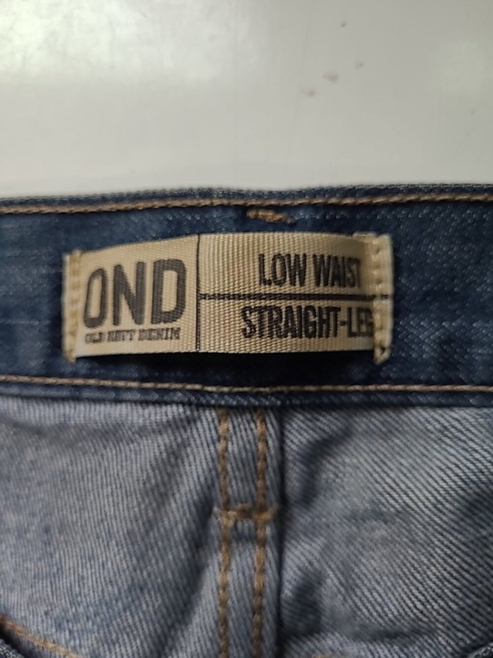 Old Navy Womens OG Loose Jeans 14 Long Blue Dark Wash Low Rise Retro Y2k - Picture 14 of 16